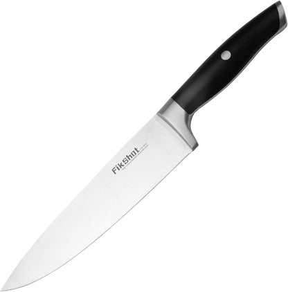 FikShot Chef Knife, 8 Inch High Carbon Stainless Steel Sharp Kitchen Knife with Ergonomic Handle, Professional Ultra Sharp Kitchen Knives for Cooking