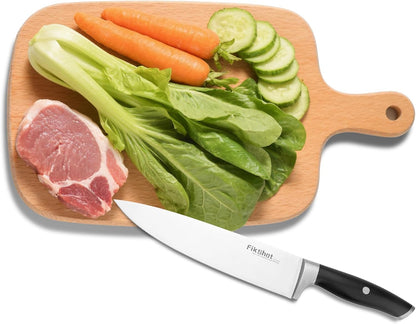 FikShot Chef Knife, 8 Inch High Carbon Stainless Steel Sharp Kitchen Knife with Ergonomic Handle, Professional Ultra Sharp Kitchen Knives for Cooking